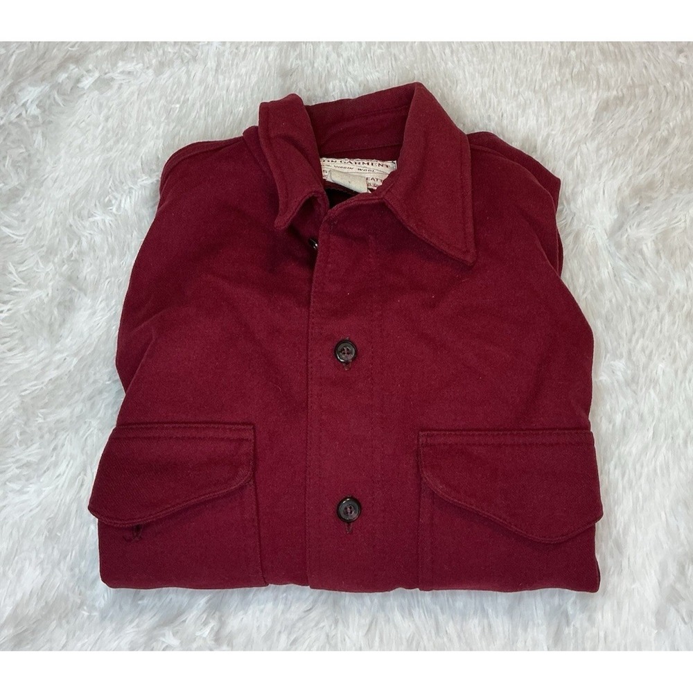 Vintage Filson Garment 100% virgin Wool‎ Flannel Button Down Long Sleeve Jacket